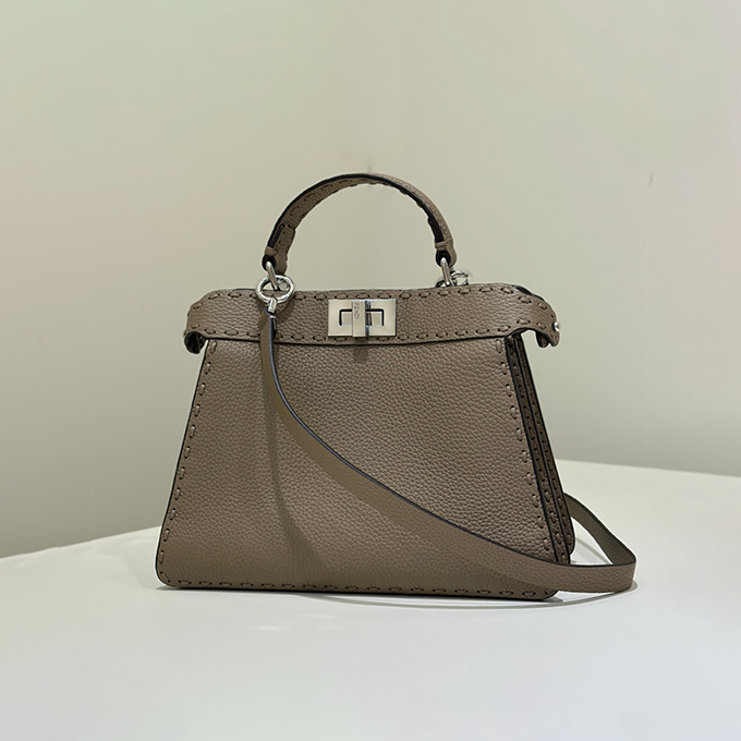 fendi peekaboo small top‑handle handbag